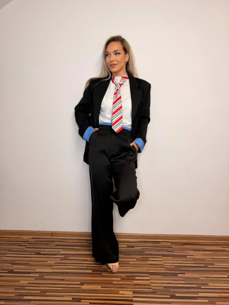 Dámsky set oversize sako a nohavice SARTORIA AZZURRO